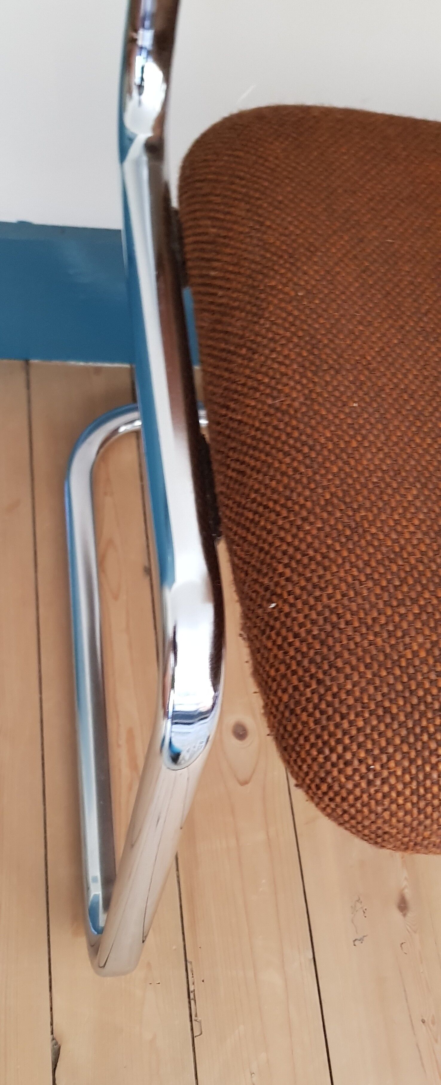 70's metal and fabric office chair