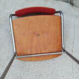 Red chair cantilever chrome tubes