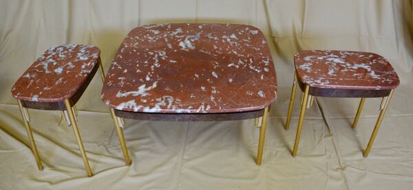 Full living room sofa 2 places and 3 low tables