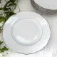 6 flat plates in white porcelain
