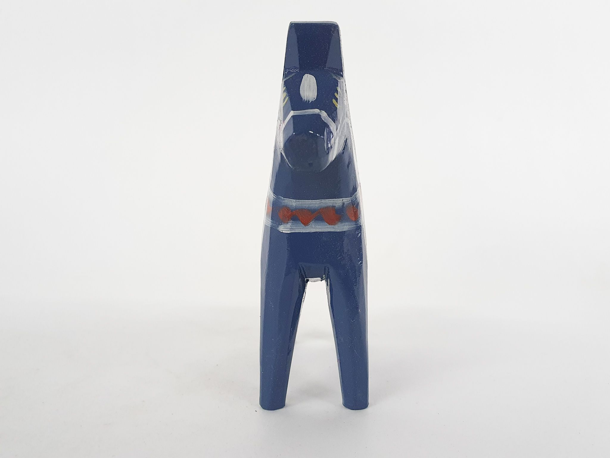 Handpainted blue Nils Olsson, "Dala" horse, Sweden 1960's