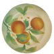 Majolica Oranges Plate by Keller & Guerin Saint Clement, France 1900s