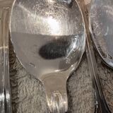 12 silver-plated metal ice scoops by silversmith Ravinet Denfert with nets