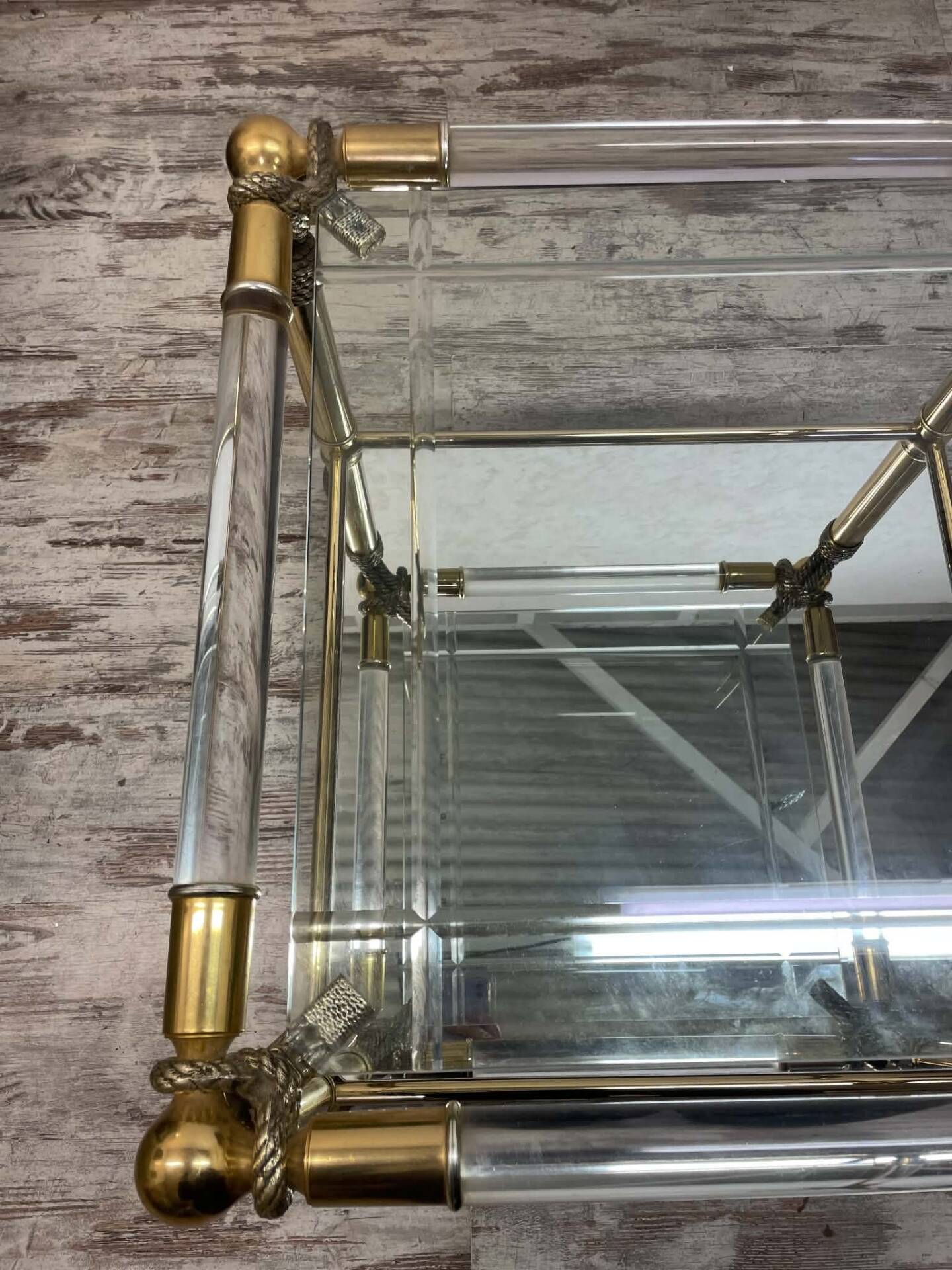 Table basse vintage Hollywood Regency 
