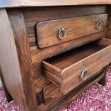 Brutalist elm chest of drawers