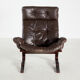 Leather lounge chair