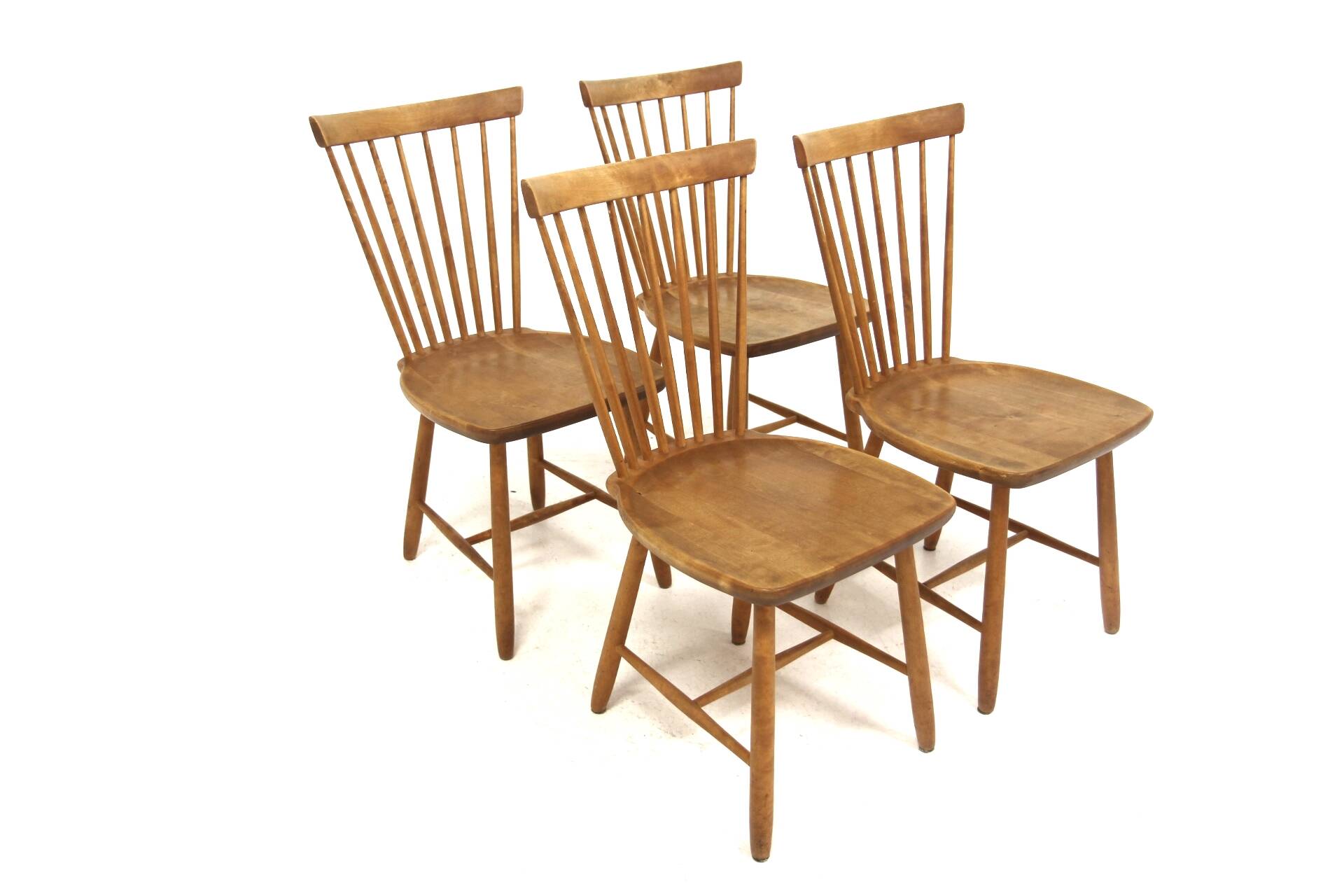 Set of 4 Scandinavian chairs "Lilla Åland", Carl Malmsten, Sweden, 1960
