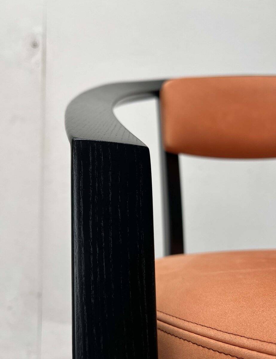 Postmodern German Chair Model Nostro in Leather by Andreas Weber for Rosenthal Einrichtung, 1980s