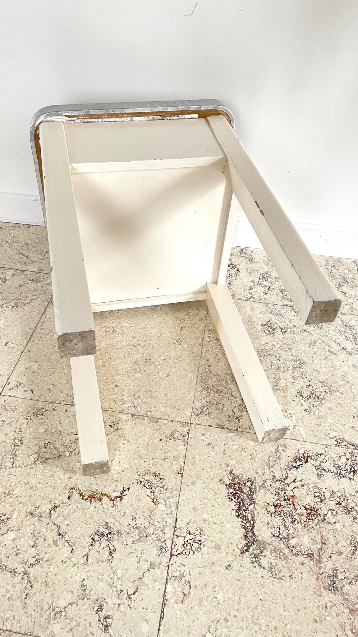 VINTAGE WOOD STOOL CHEST