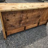 Old trade furniture with 3 drawers and 3 doors