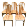 5 vintage pine chairs mountain chalet