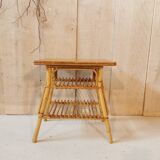Rattan bedside table