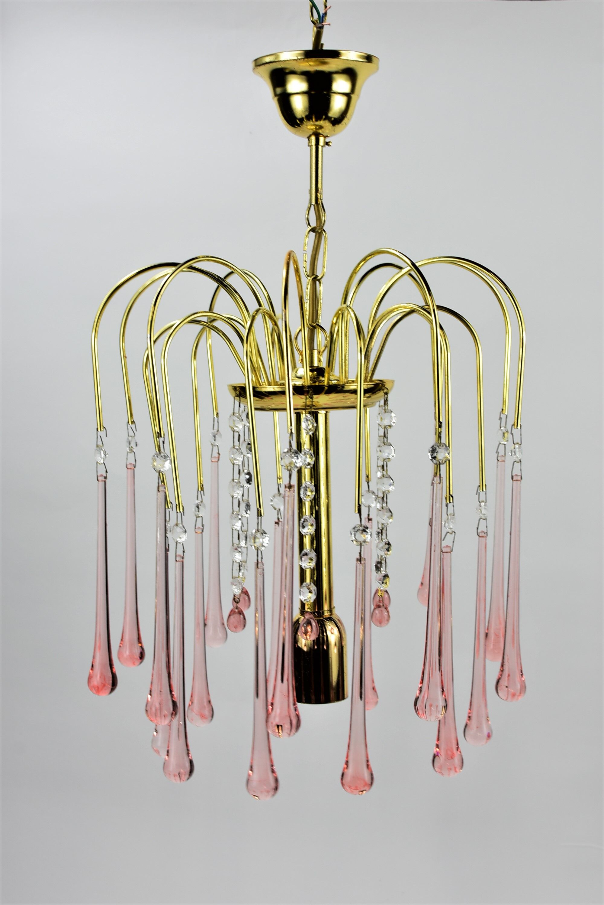 Chandelier tassels pink drops
