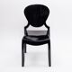Ensemble de 4 chaises noires design Queen de Claudio Dondoli et Marco Pocci