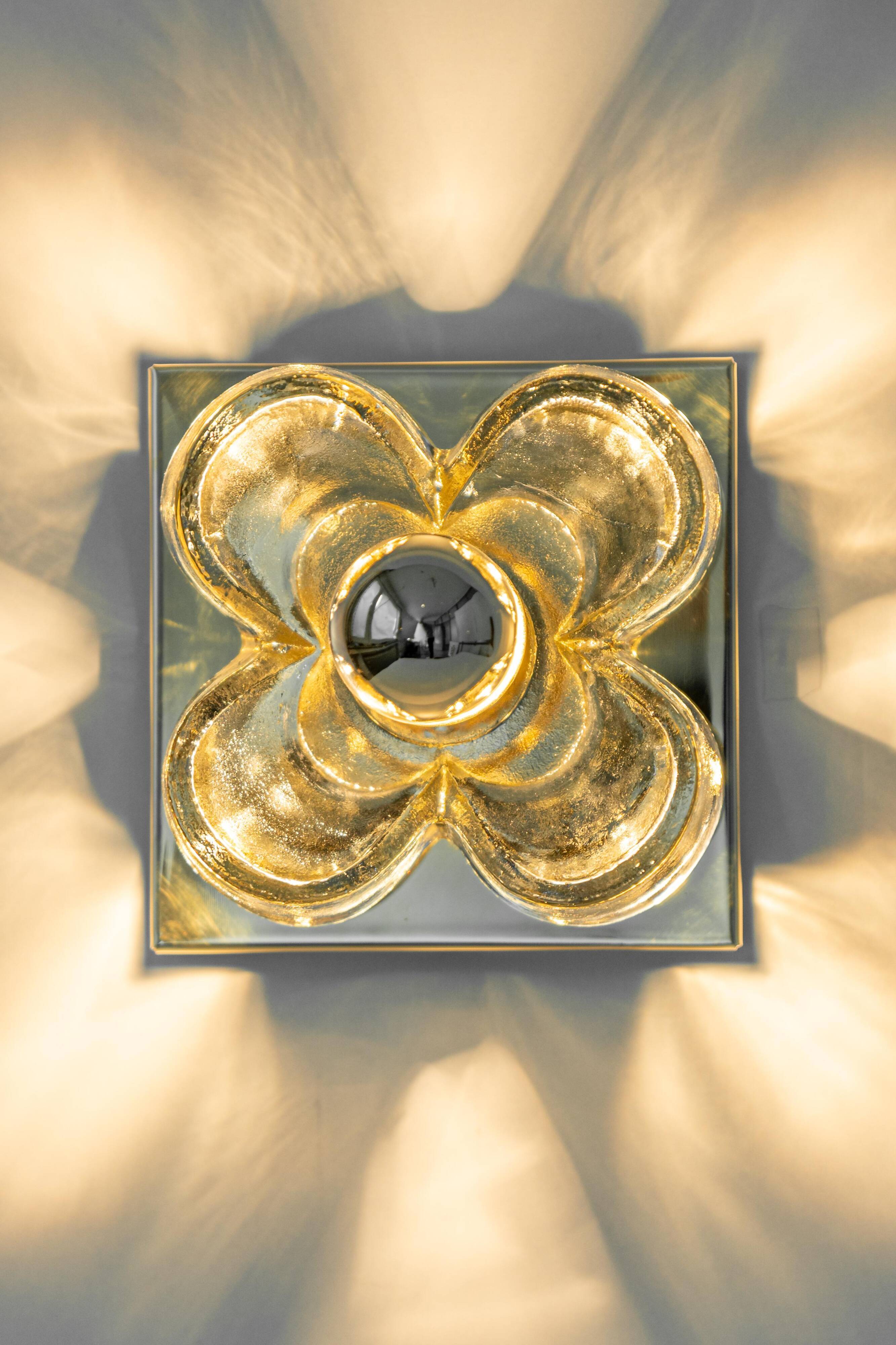 Glass Wall Sconce by Sische, Germany, 1970s