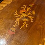 60s marquetry rolling bar trolley