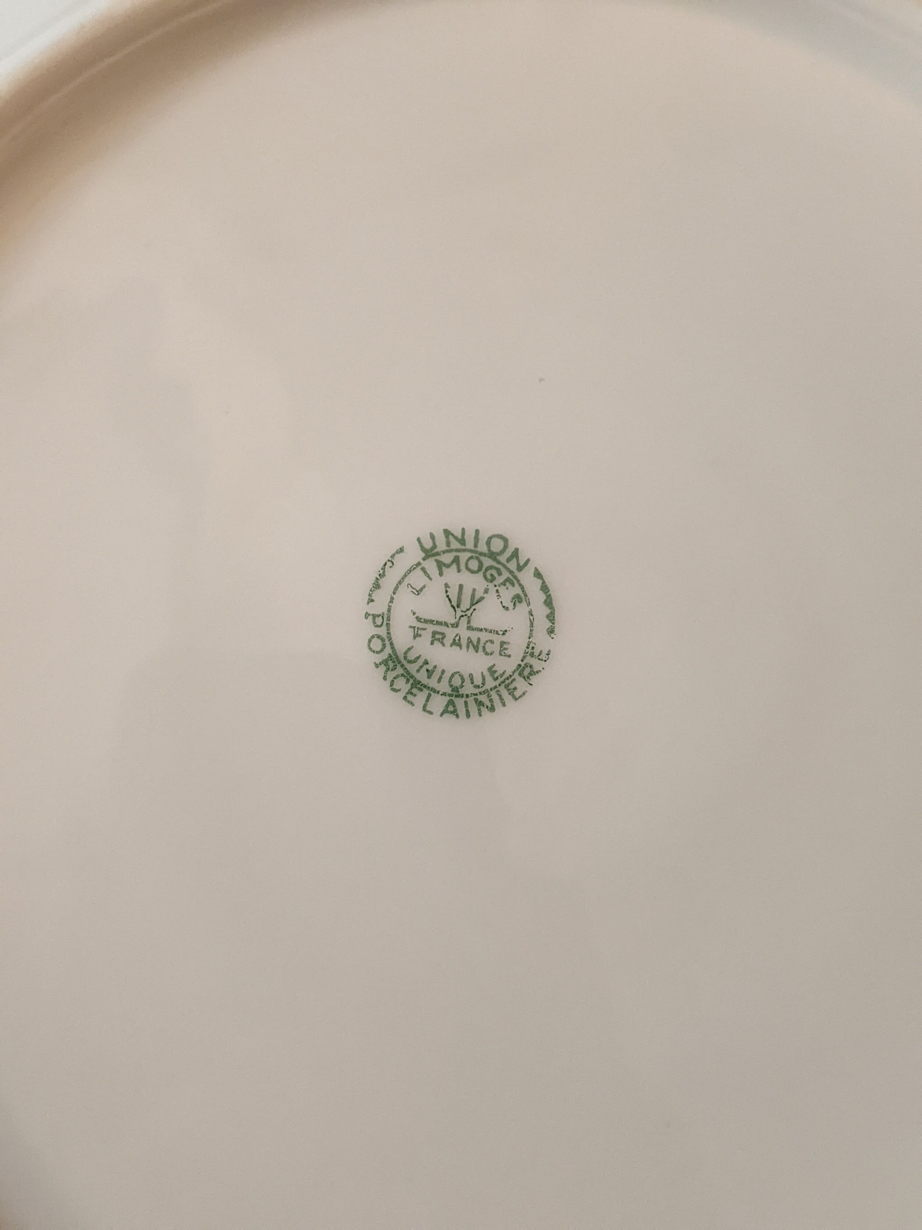 Lot round hollow vintage plates in Limoges porcelain