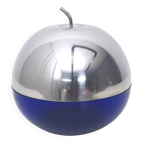 Blue Glass and Metal Ice Bucket, Italy