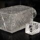 Crystal whisky decanter with mini spike pattern