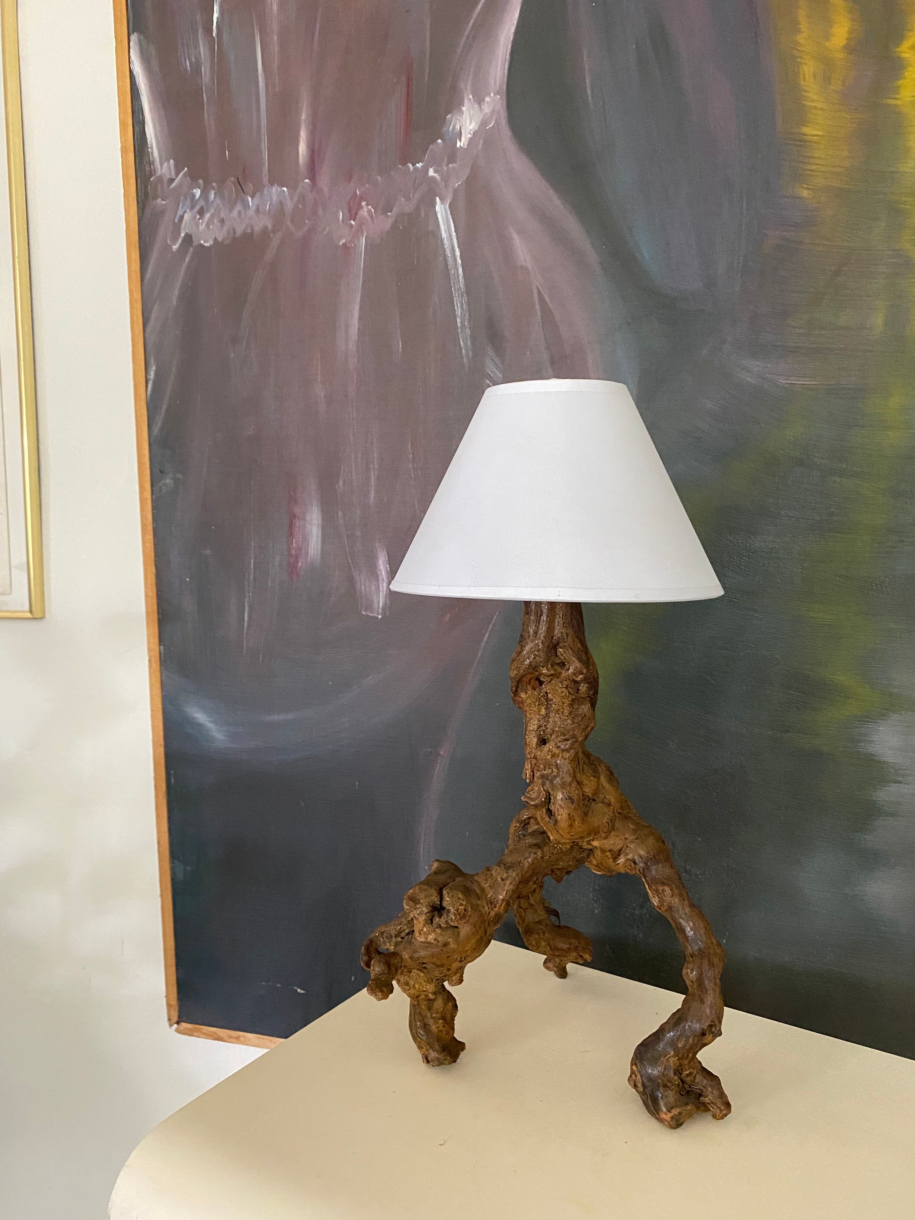 Vintage wood lamp