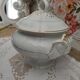 Niederweiler soup bowl in white earthenware bordered gold
