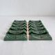 12 vintage green and gold ceramic knife holders from the 50s