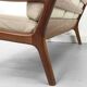 3-Seater Senator Sofa in Leather and Teak by Ole Wanscher for Cado, 1977