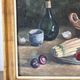 Nature morte aux asperges, huile sur toile signée