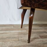 Commode du milieu du siècle avec verre et tiroirs
