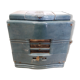 Poêle en fonte émaillée ancien bleu