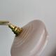 Vintage pink glass lampshade wall lamp