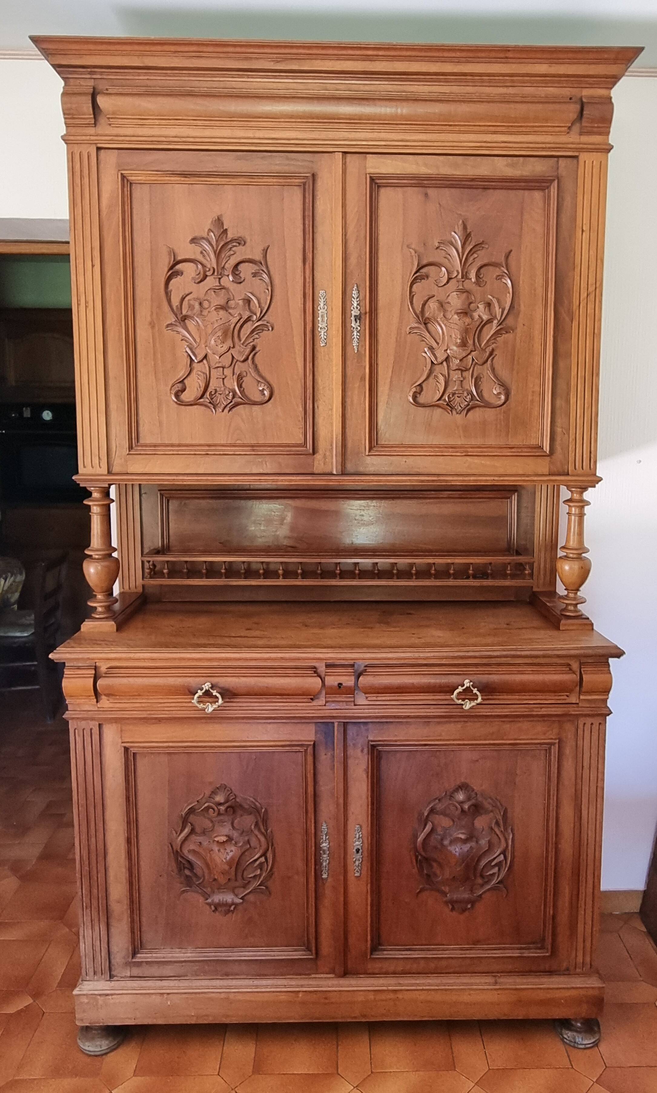 Antique oak sideboard in Henri II style