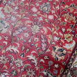 Tapis persan vintage fait main, Hamadan usé, 128 cm x 189 cm, années 1950.