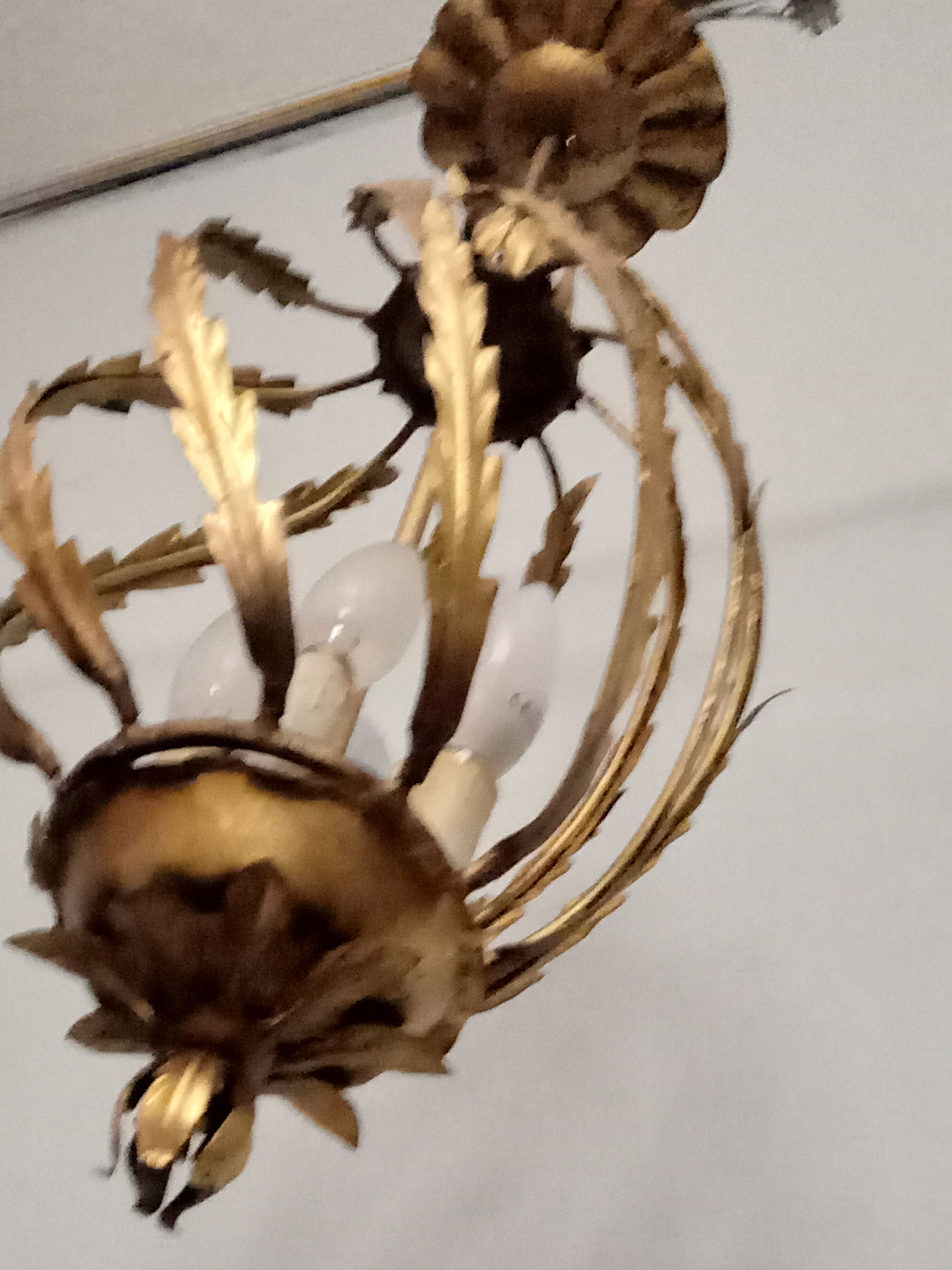 Gold metal chandelier