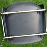 1970s pat. pend dipiplast stackable chair grey shell grained surface