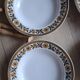Set 6 assiettes Mitteteich Bavaria fleurs doré