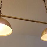 Large double vintage brass pendant light from the 60s