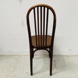 Set of six 20th century curved wooden chairs