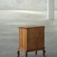 Danish neo-baroque oak commode with three drawers, featuring brass fittings, 1940s.