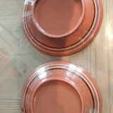 Set of 4 handmade and vintage painted ceramic plates from Bulgaria
