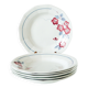 Set of 6 St-Amand soup plates, Spring pattern, 1950