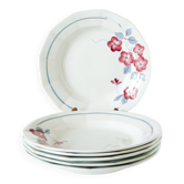 lot de 6 assiettes creuses St-Amand, modèle Printemps, 1950