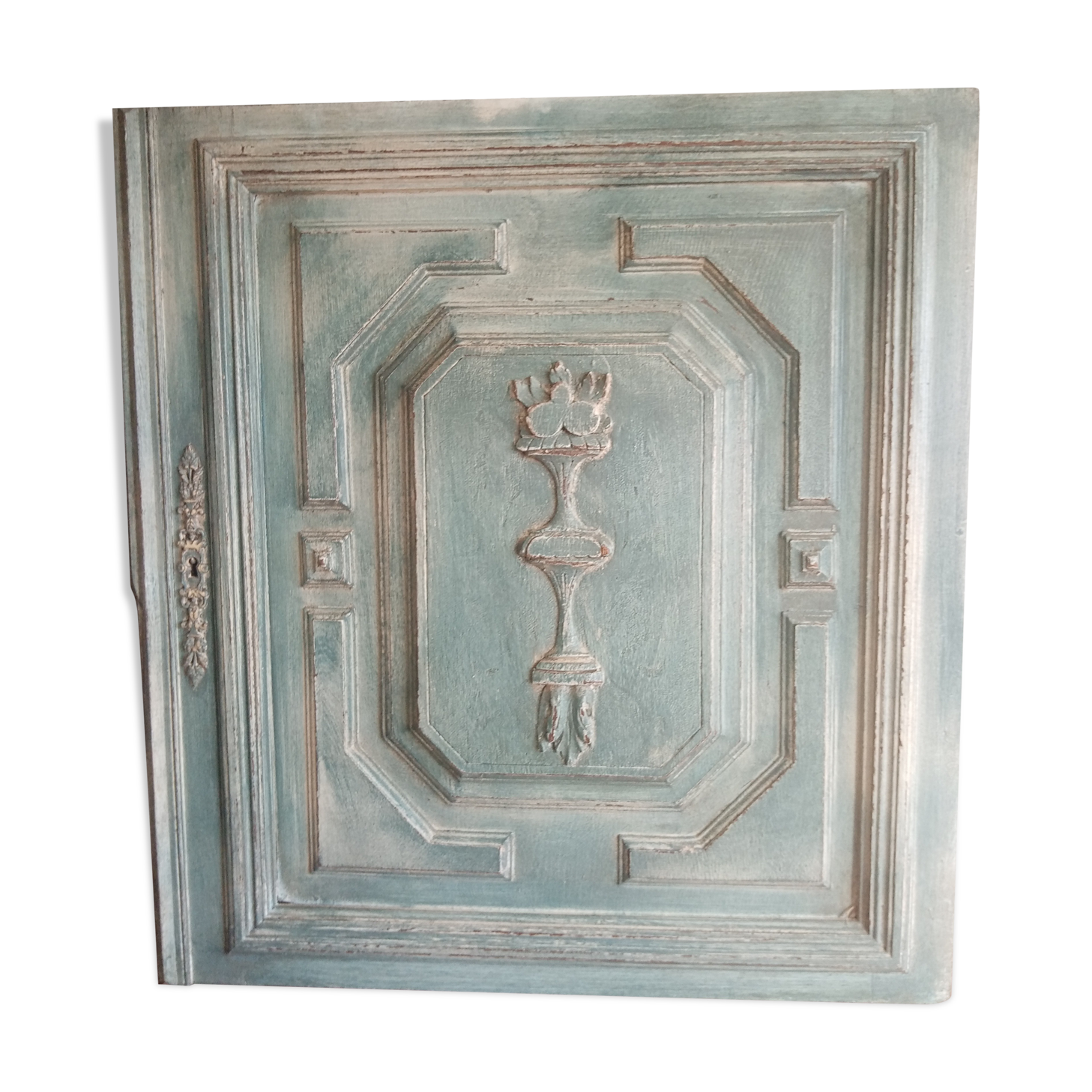 Ancienne porte patinée 64,5 x 59 cm