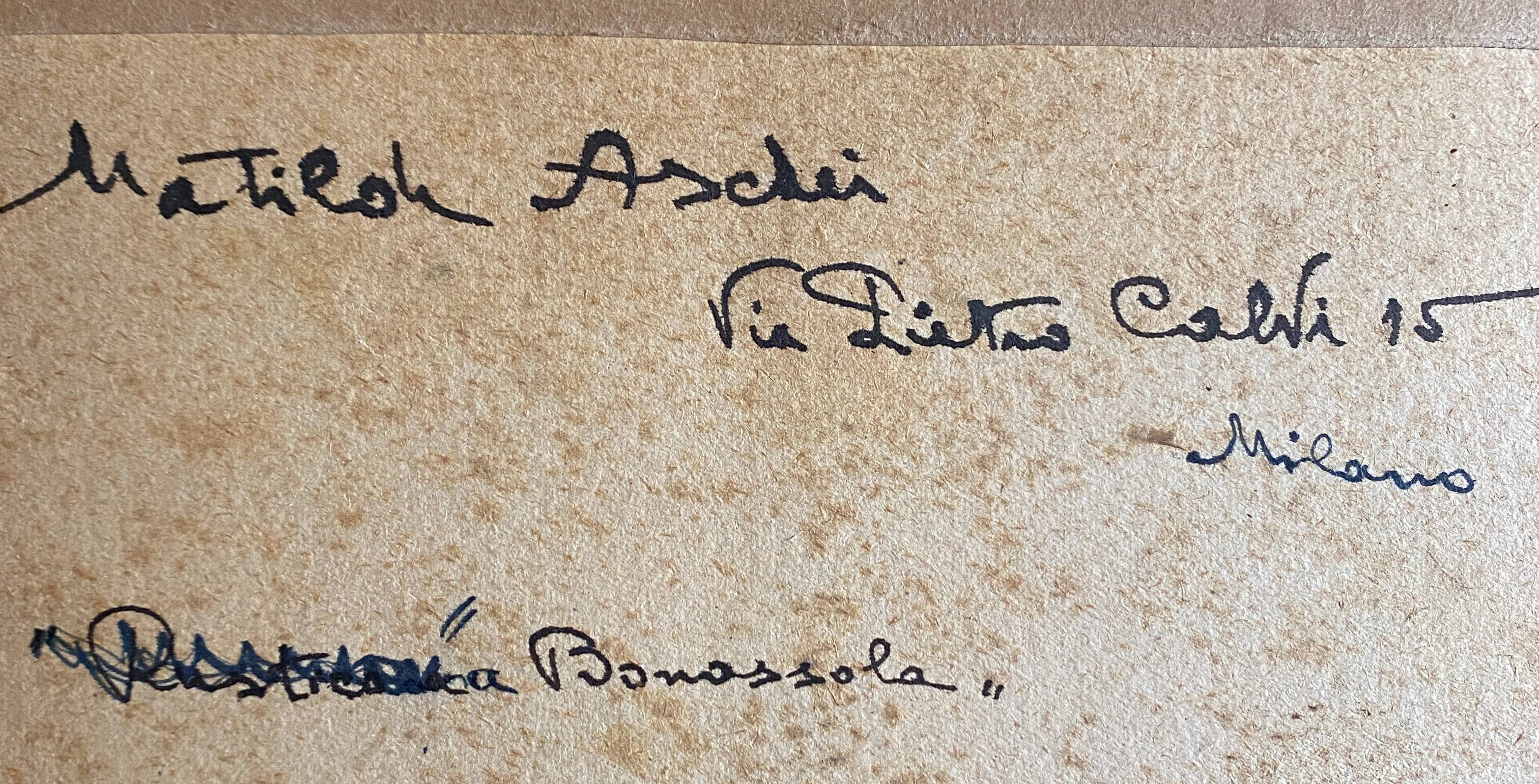 Painting signed Matilde Ascher "Terrace in Bonassola"