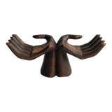 Pair of carved wooden hands