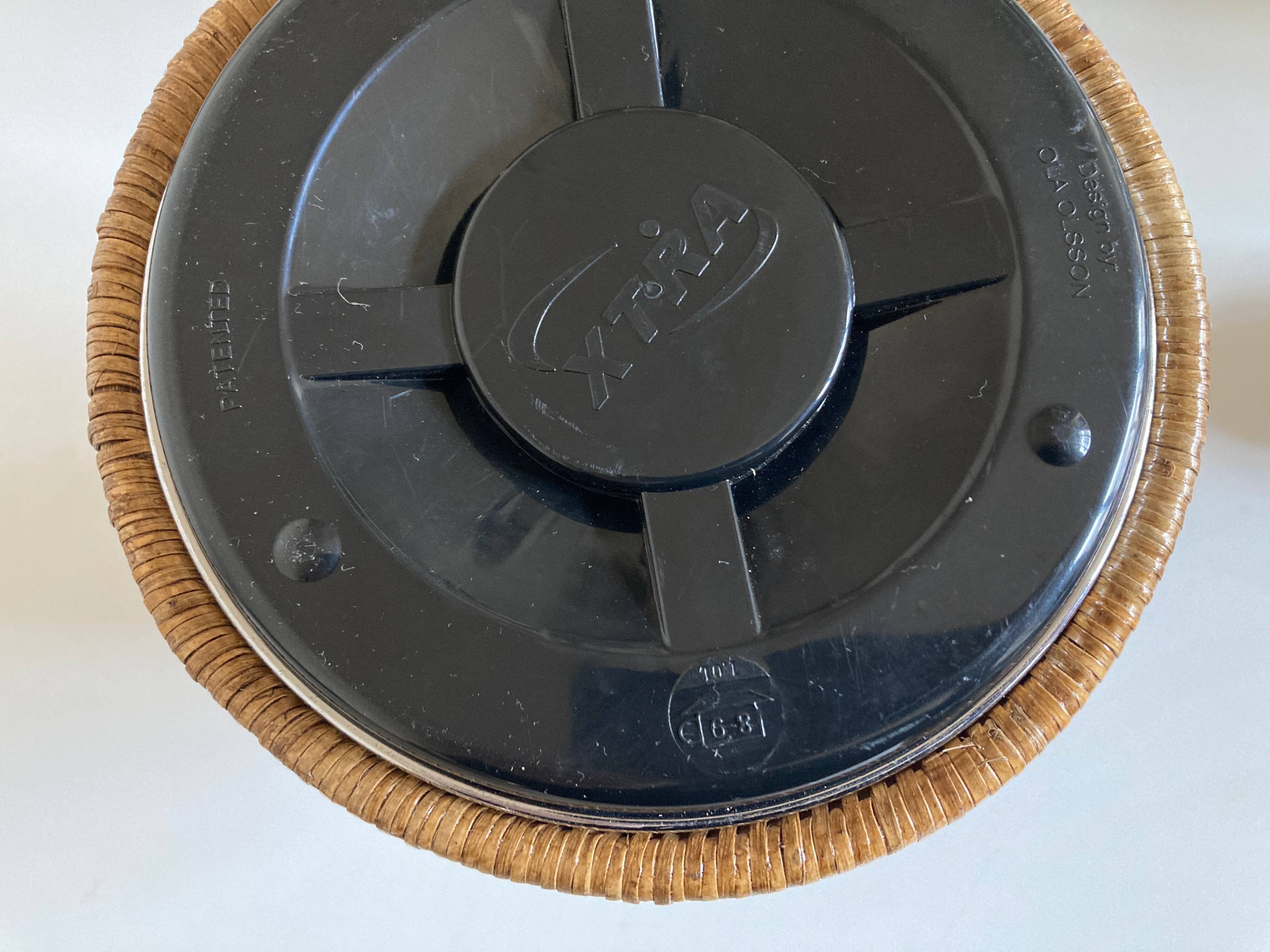 Wicker-covered thermos carafe designed by Ola Olson for Xtra 1980.