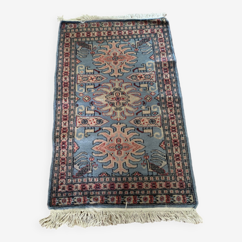 Patterned blue oriental rug