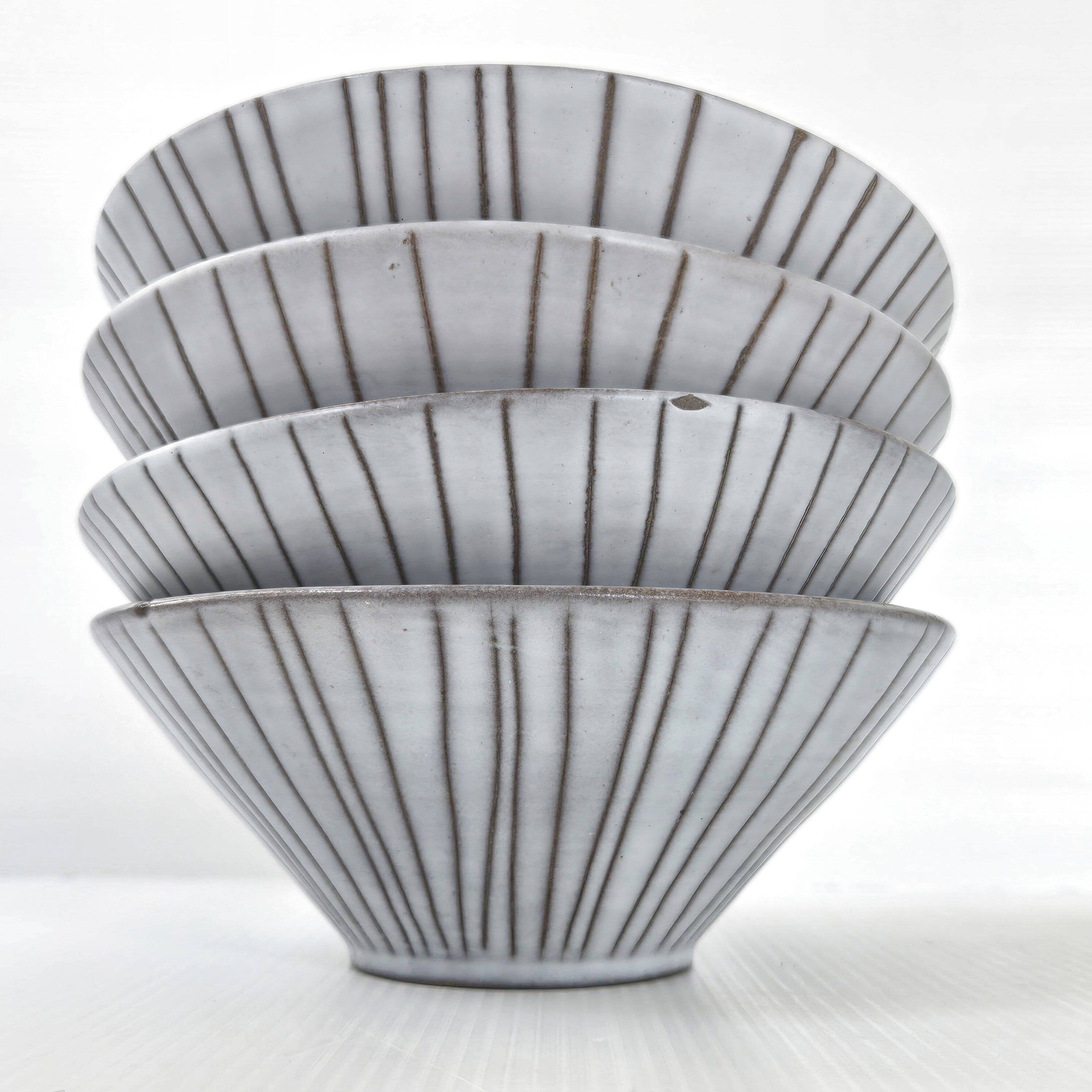 Set of 4 bowls by Jacques Rivier, 1950s vintage