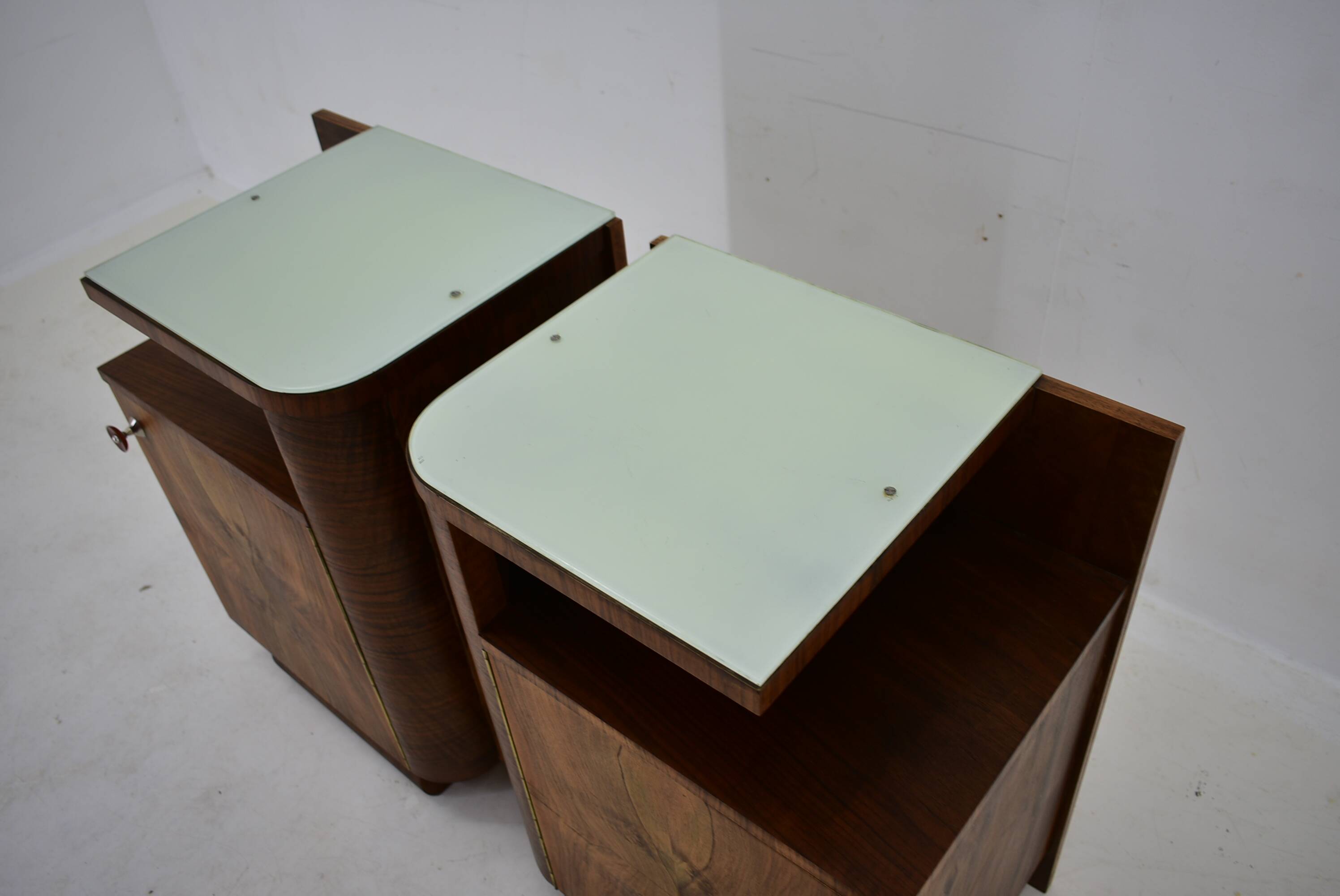 1938s,  Pair of art deco bedside table , Czechoslovakia