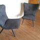 Fauteuil chauffeuse wing chair années 50